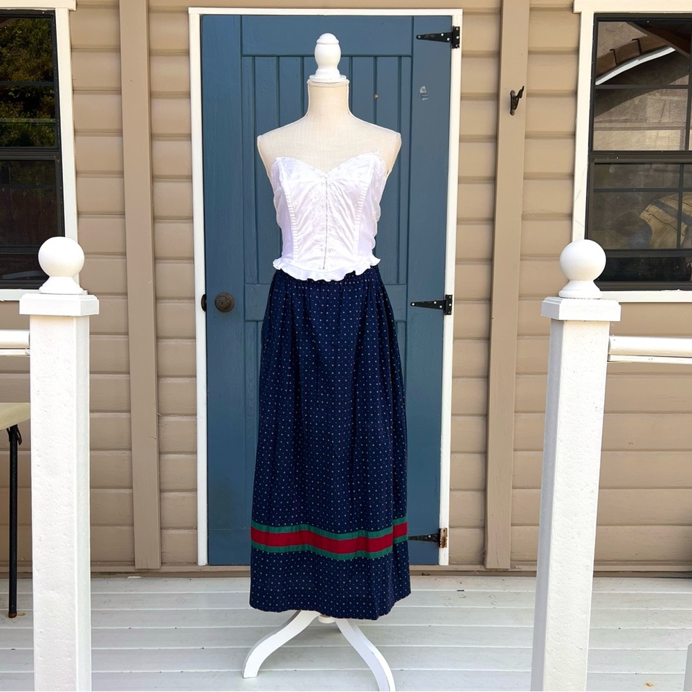 Vintage Scott, August by O’dell house made in USA Polka Dot Maxi Skirt Size XS